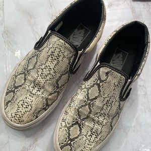 Snakeskin printed vans